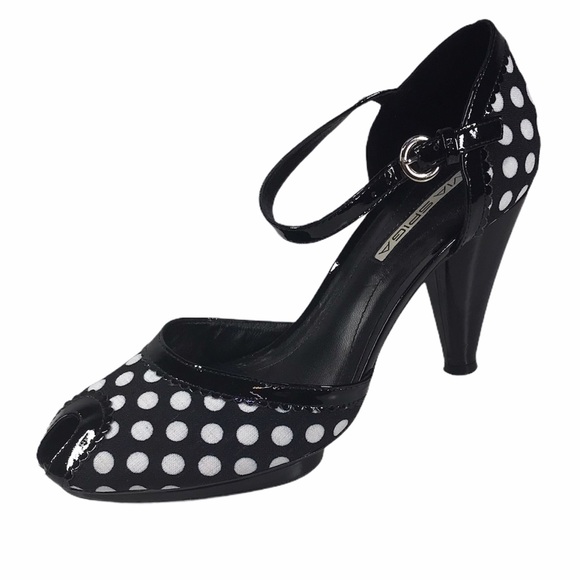 Via Spiga Shoes - Via Spiga Polka Dot Platform High Heels Papa Womens 8 M Peep Toe Sandals Shoes